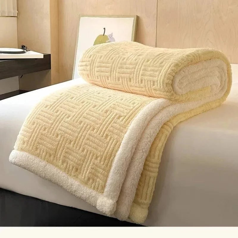 Cozy Coral Fleece Autumn & Winter Blanket Julia M LifeStyles