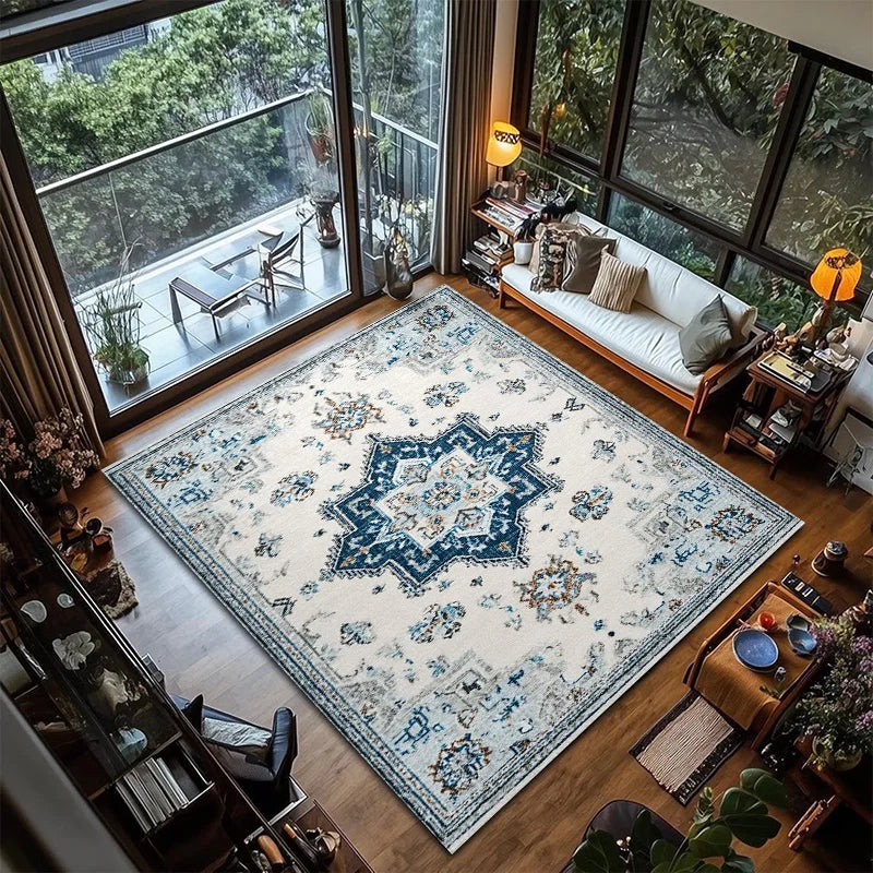 Moroccan Retro Style Bathroom and Living Room Floor Mat