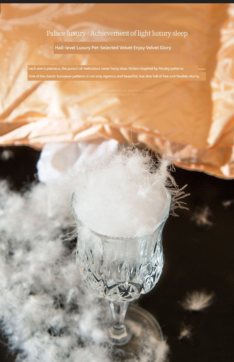 Luxury Italy Import Silk Duvet with 95% White Goose Down for Winter Comfort Julia M Home & Kitchen