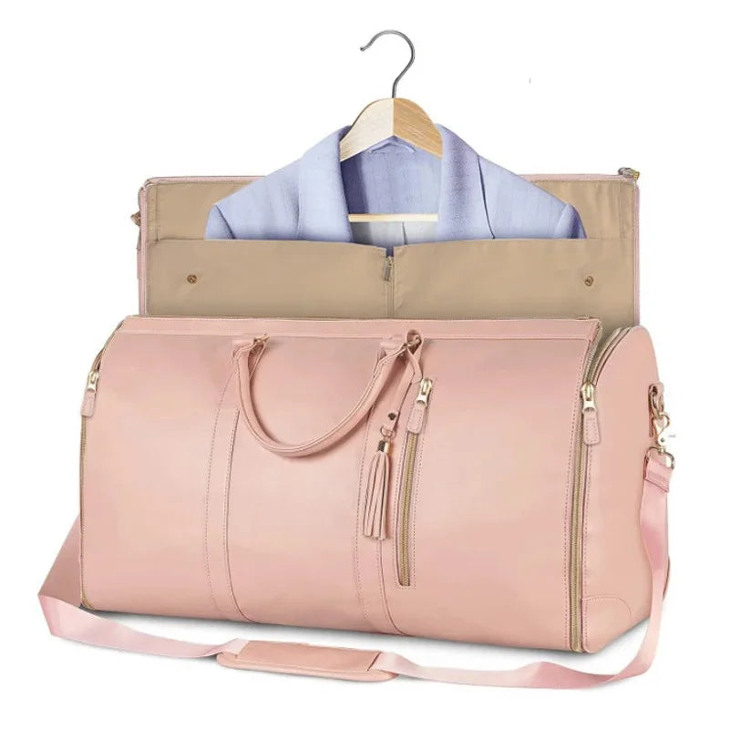2in1 Convertible Garment Bag Foldable Suit Storage Bag Large Capacity Travel Duffle Bag Waterproof Tote Fitness Gym Bag - Julia M LifeStyles