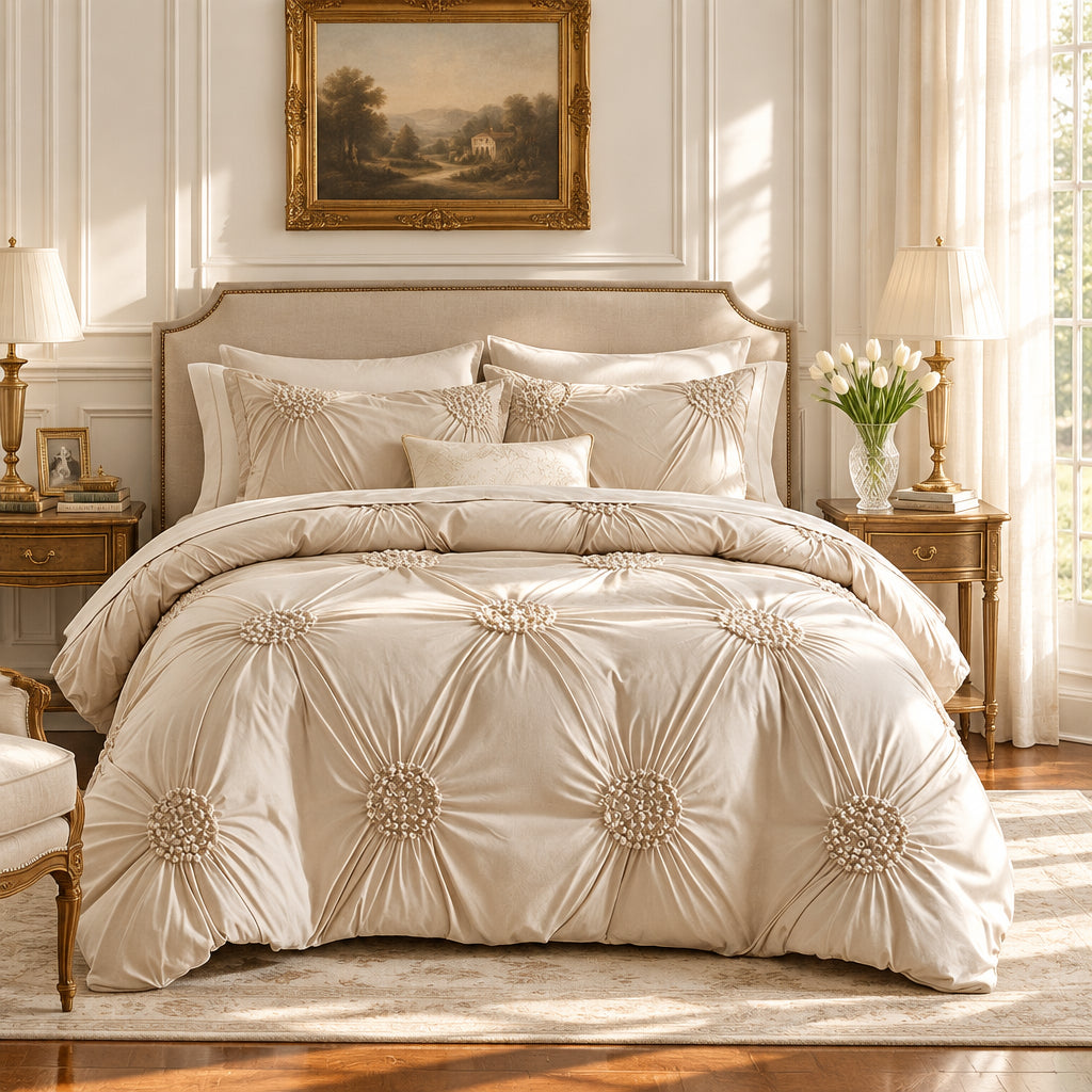 Petal Jacquard Duvet Cover Set