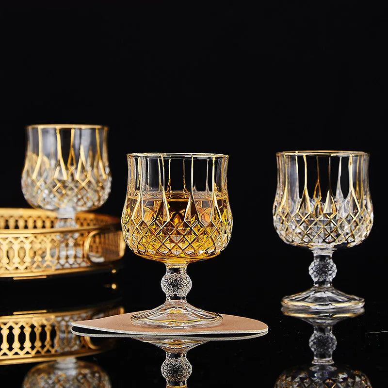 High-end European classical crystal glass liquor bottle foreign wine glass household whiskey glass set spirits glass wine set Julia M LifeStyles