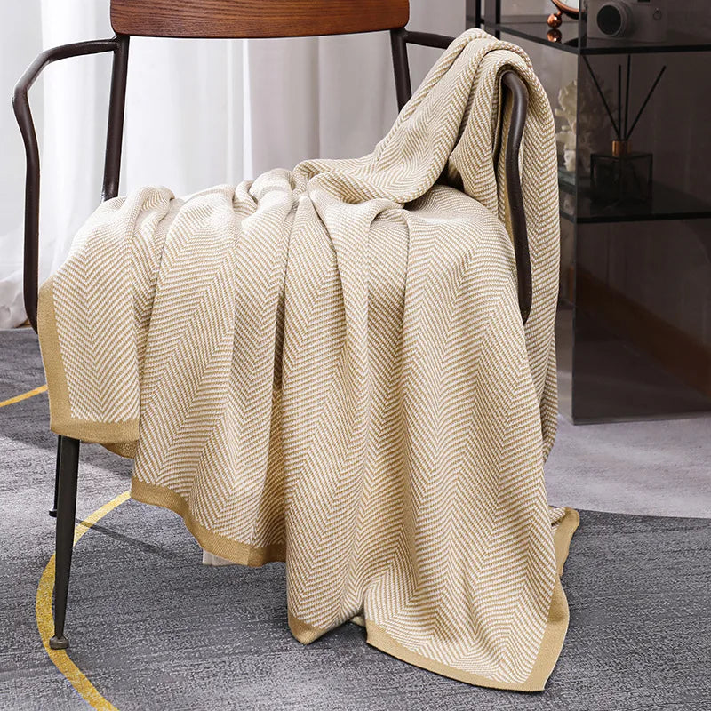 Nordic Ins Style Knitted Blanket Casual Sofa Cover Blanket Plane Office Nap Camping Leisure Soft Shawl Blanket Small Bed Cover Julia M Home & Kitchen