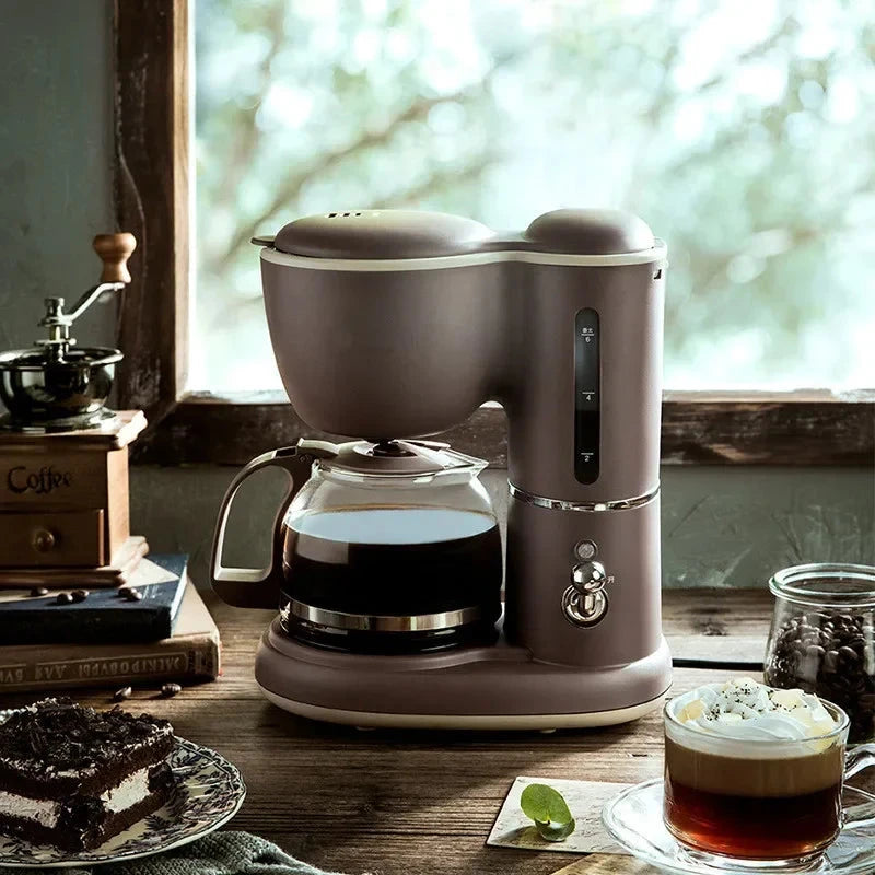 220V 600ML Electric Drip Coffee Maker - Compact Glass Teapot Julia M LifeStyles