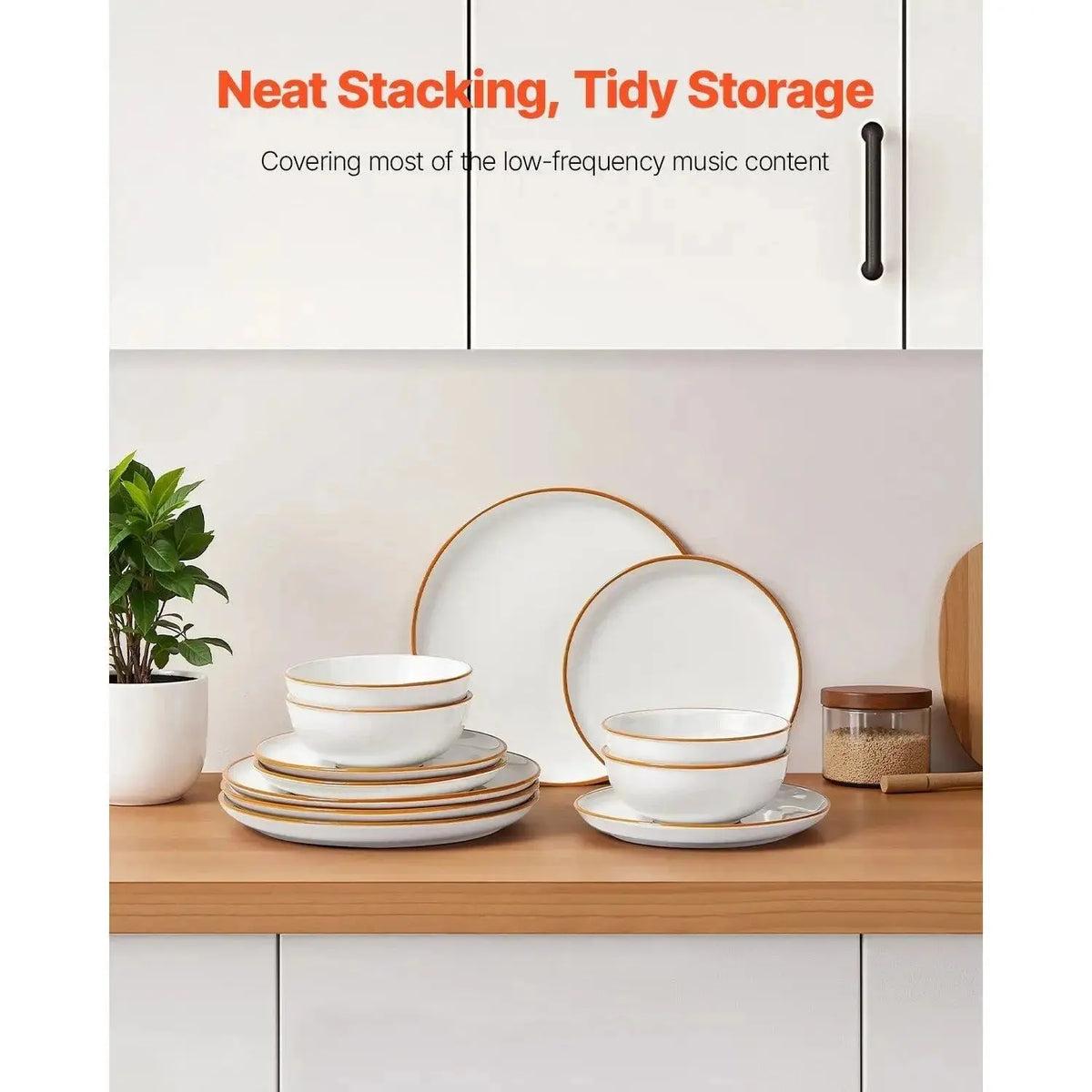 12-Piece White Ceramic Dinnerware Set Includes Plates and Bowls for 4 Servings Julia M LifeStyles
