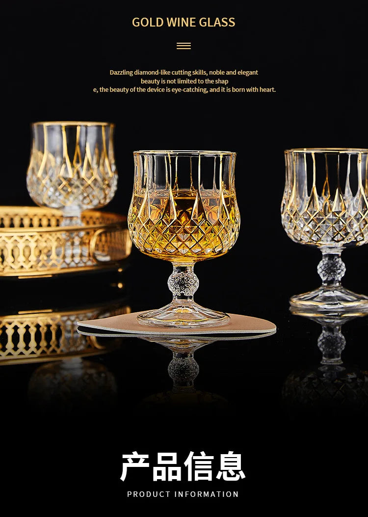 High-end European classical crystal glass liquor bottle foreign wine glass household whiskey glass set spirits glass wine set Julia M LifeStyles