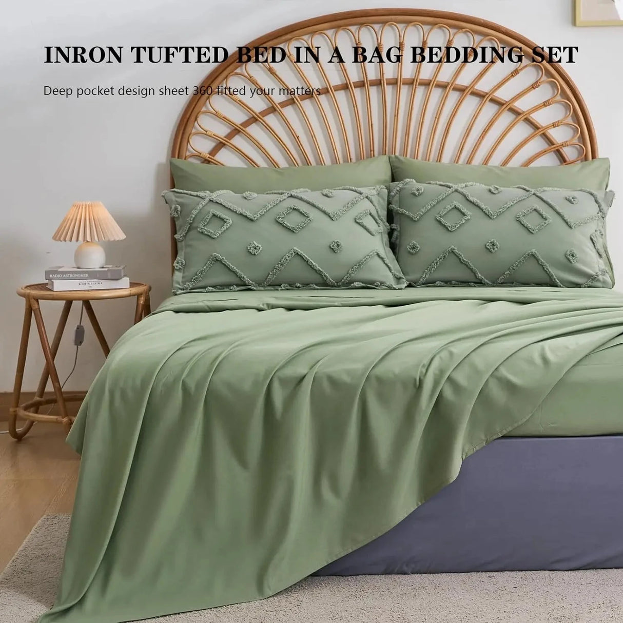 7 Pcs solid color tufted quilt set, microfiber soft and lightweight, durable and easy to wash bedding set , for all seasons Julia M LifeStyles