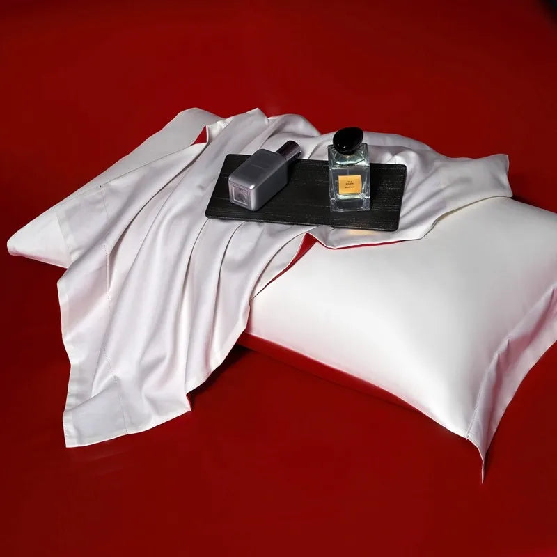 Luxury 100% Egyptian Cotton Reversible Duvet Cover Set - Silver & Purple Julia M LifeStyles