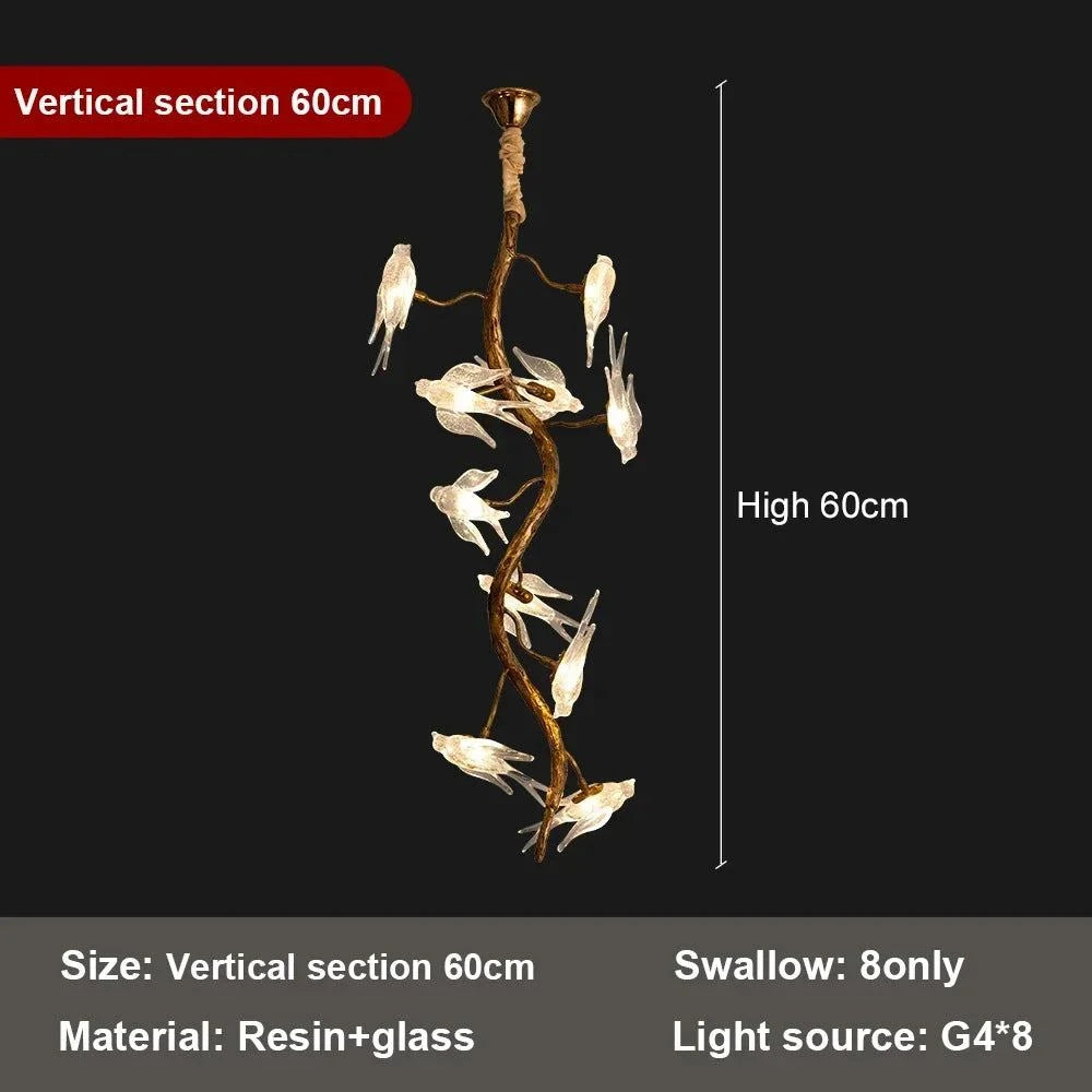 Artpad Designer Glass Bird Song Crystal Chandelier - Julia M LifeStyles