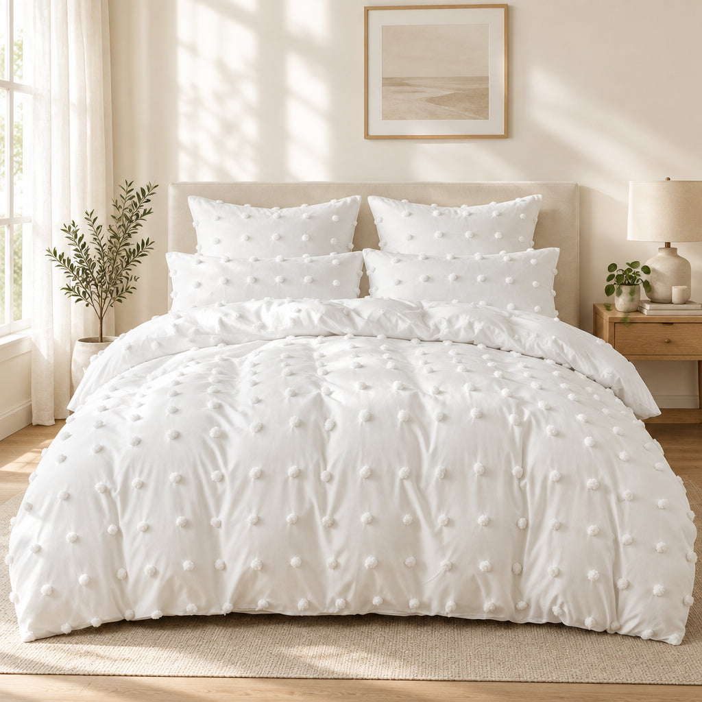 Julia M Haus Tufted Duvet Cover Set