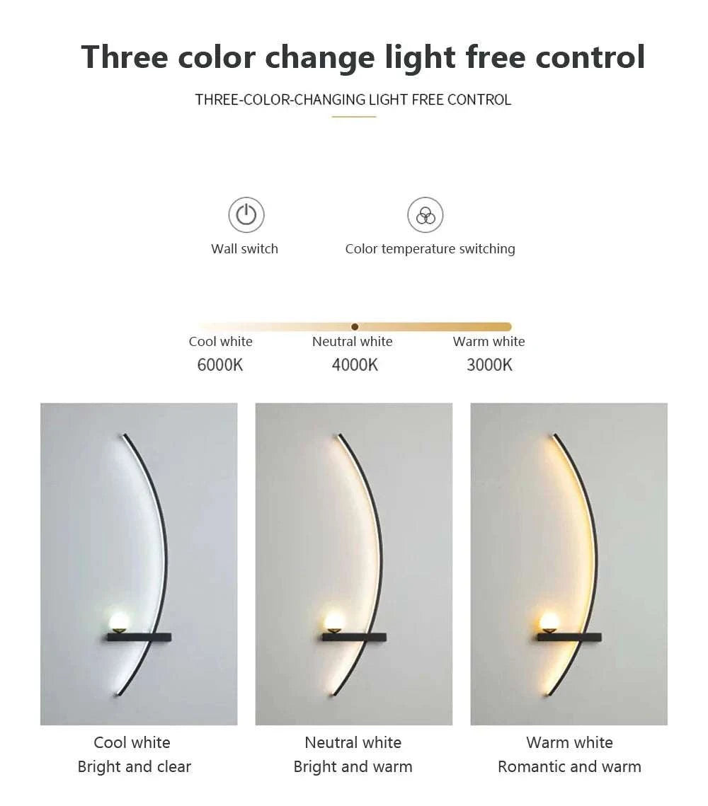 Modern LED Wall Lamp with Smart Remote Control for Bedroom and Living Room Julia M LifeStyles
