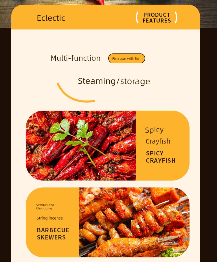 Grilled Fish Dish Extra Thick Oven Binaural Rectangular Stainless Steel Julia M LifeStyles