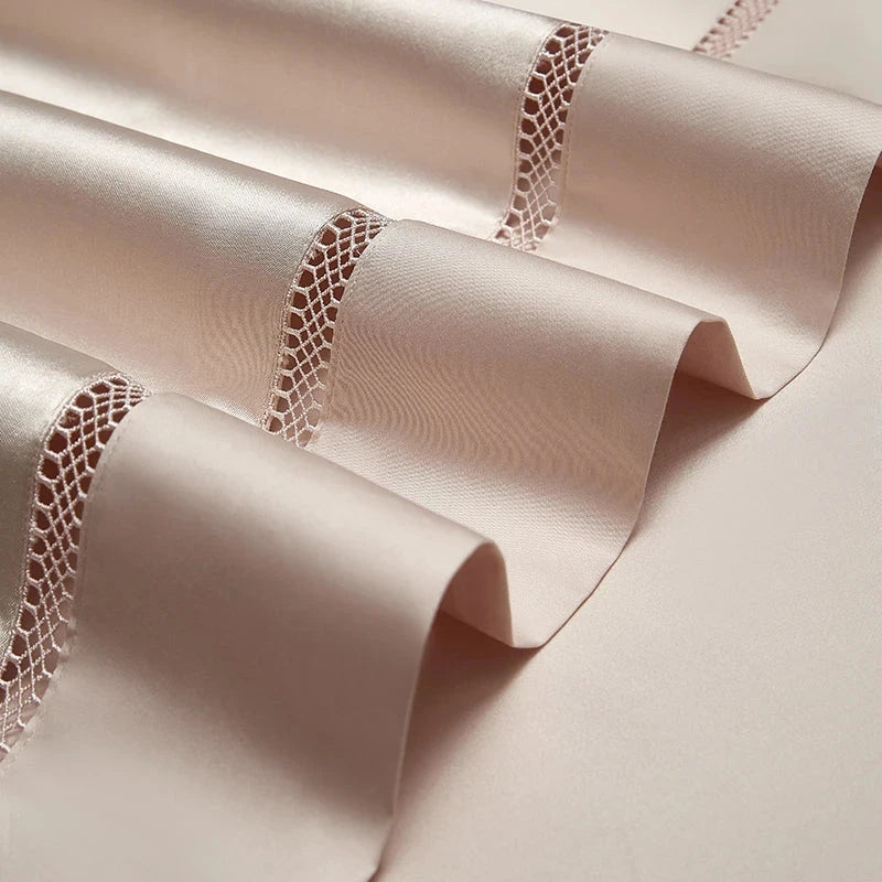 Luxury 4/7Pcs Silky Egyptian Cotton Damask Satin Super King Bedding Set Julia M LifeStyles