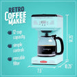 Nostalgia Aqua Retro 12-Cup Programmable Coffee Maker with LED Display Julia M LifeStyles