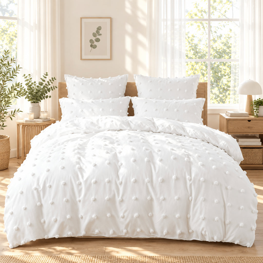 Julia M Haus Tufted Duvet Cover Set
