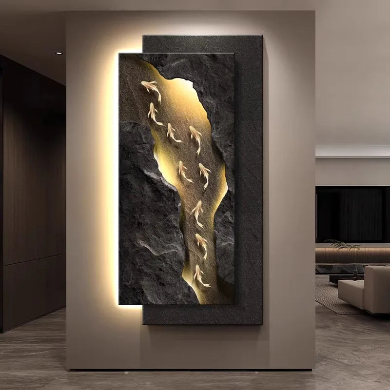 Koi Fish LED Light Wall Lamp