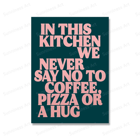 Colorful Kitchen Quote Canvas Art for Coffee & Tea Lovers Julia M LifeStyles