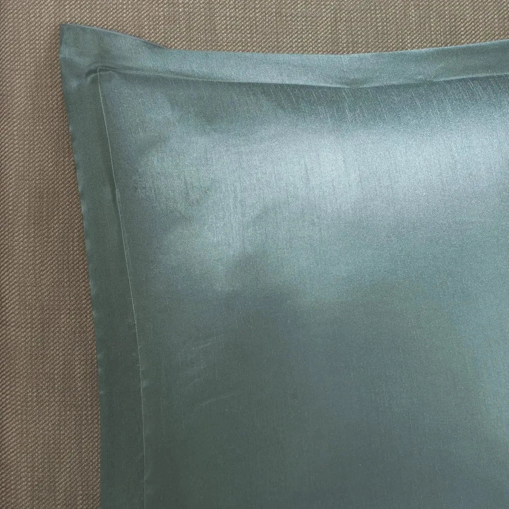 24 Piece Faux Silk Paisley Queen Comforter Set with Matching Curtains, Down Alternative Hypoallergenic - Teal Julia M LifeStyles