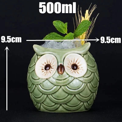 450ml Ceramic Tiki Cocktail Mug Creative Porcelain Beer Wine Mug Cup Bar Tool Julia M Home & Kitchen