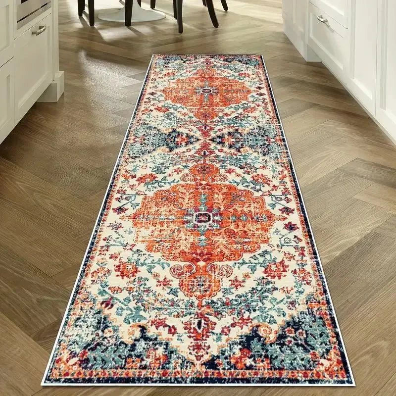 Bohemian Corridor Carpet Geometric Pattern Crystal Velvet Floor Mat - Julia M LifeStyles