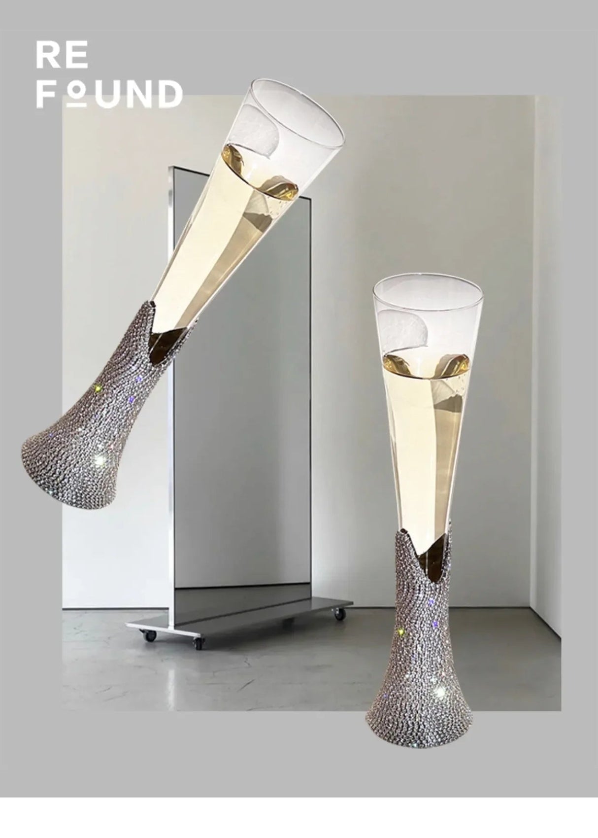 Diamond Women's Champagne mug Set with Diamond Crystal Glass High Leg Wine Cup Drink Cup Gift Wine Glass Beautiful Cups 150ml Julia M Home & Kitchen