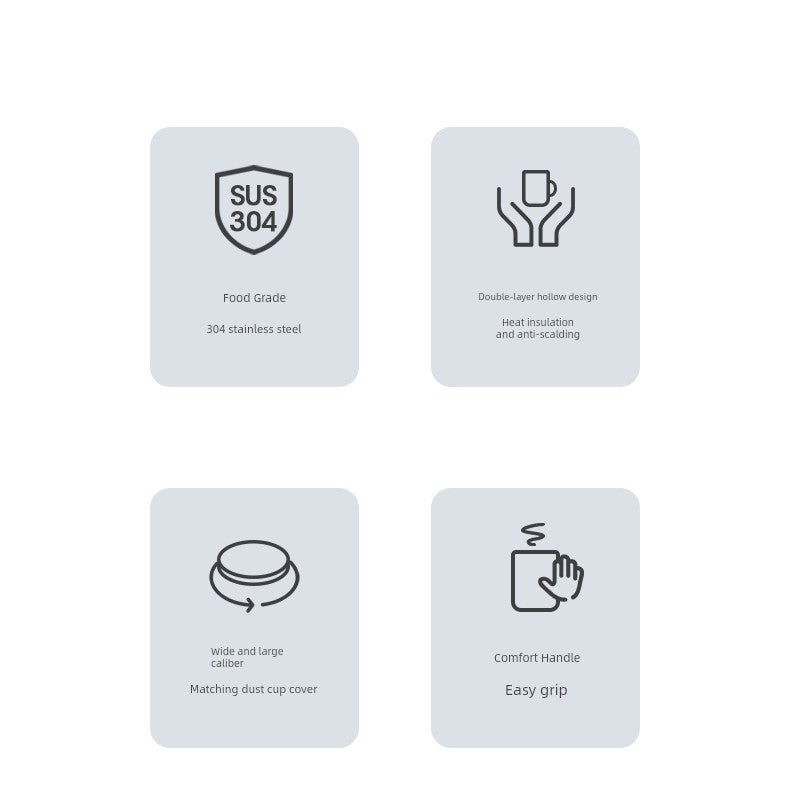 Scandinavian Stainless Steel Student Mug - Julia M LifeStyles