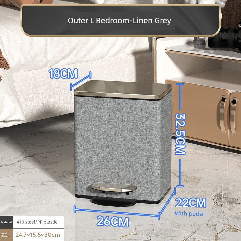 Sleek Leather Exterior German Foot-Pedal Trash Can - 12L -30L Luxury Design for Home & Office Julia M LifeStyles