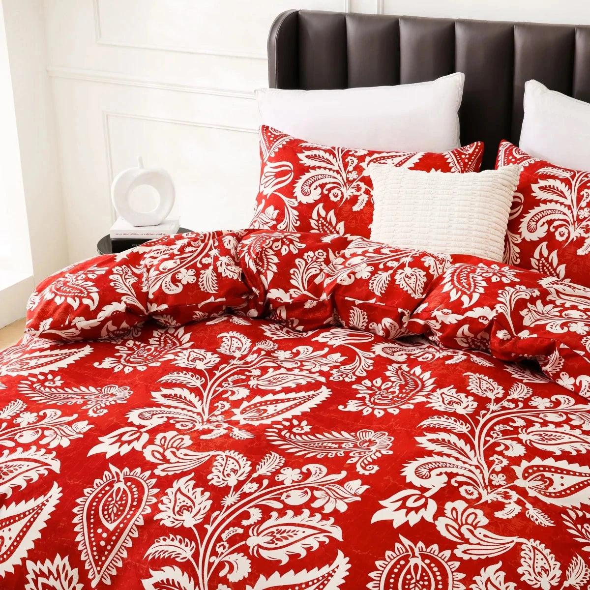 Bohemian Paisley Floral Reversible Duvet Cover Set for Twin Beds Julia M LifeStyles