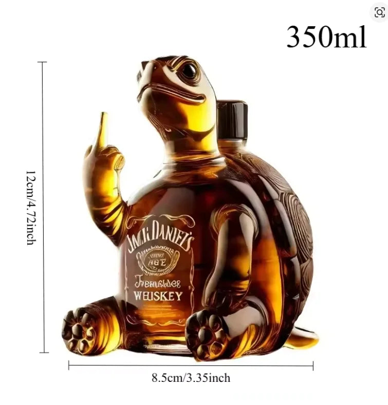 Decorative Glass Bottles - Whiskey, Sea Turtles, and Dogs - Julia M LifeStyles
