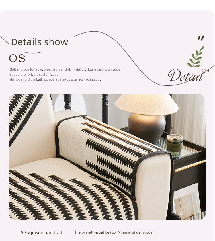 Scandinavian Chenille Non-Slip Sofa Cover Julia M Home & Kitchen