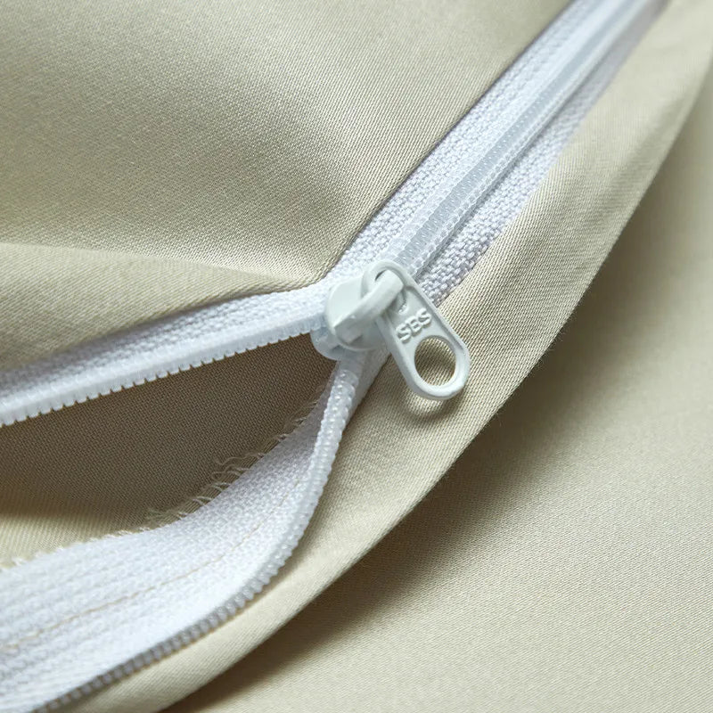 Luxury Long Staple Cotton Bedding 4/7Pcs, Sateen Weave Natural Super King Soft Chic Patchwork Duvet cover Bed Sheet Pillowcases
