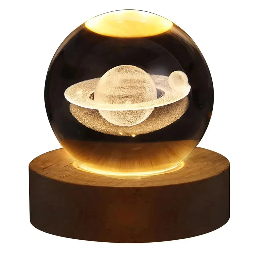Unique 3D Crystal Ball Lamp with Galaxy and Planetary Projections USB Night Light for Cozy Atmosphere plasma ball Julia M LifeStyles