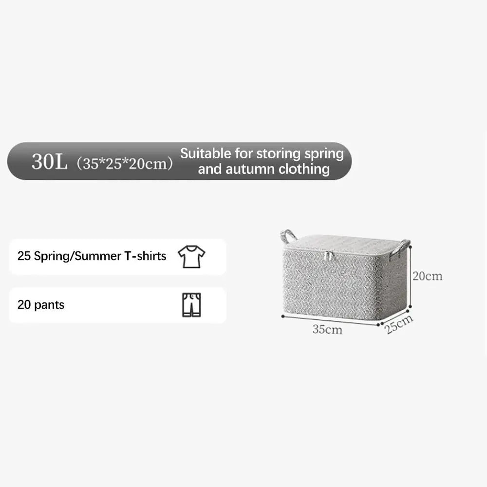 Non-woven Quilt Storage Bag with Lids Zipper Foldable Clothes Quilt Bins Container Large Capacity Dust-proof Bag Organize - Julia M LifeStyles