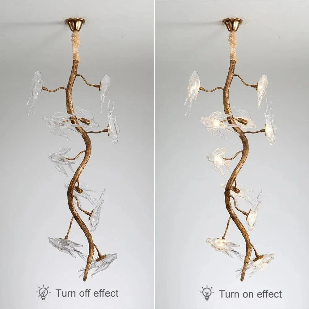 Artpad Designer Glass Bird Song Crystal Chandelier - Julia M LifeStyles