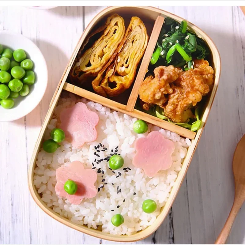 Lunch Box Picnic Japanese Bento for School Kids Dinnerware Set Round Square - Julia M LifeStyles