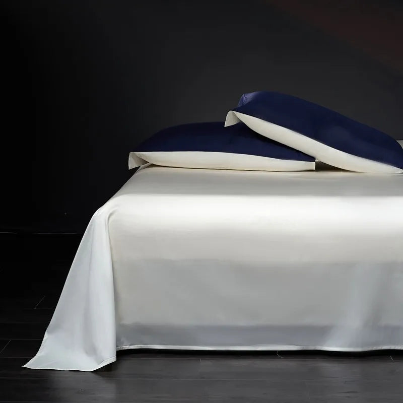 Luxury 100% Egyptian Cotton Reversible Duvet Cover Set - Silver & Purple Julia M LifeStyles