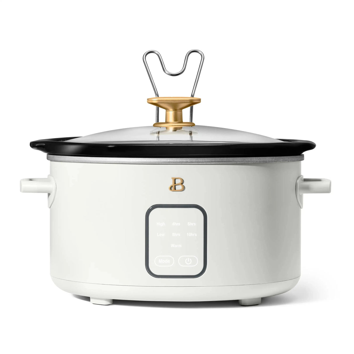 Drew Barrymore Beautiful 4Qt Touch-Activated Slow Cooker - White Icing Julia M LifeStyles