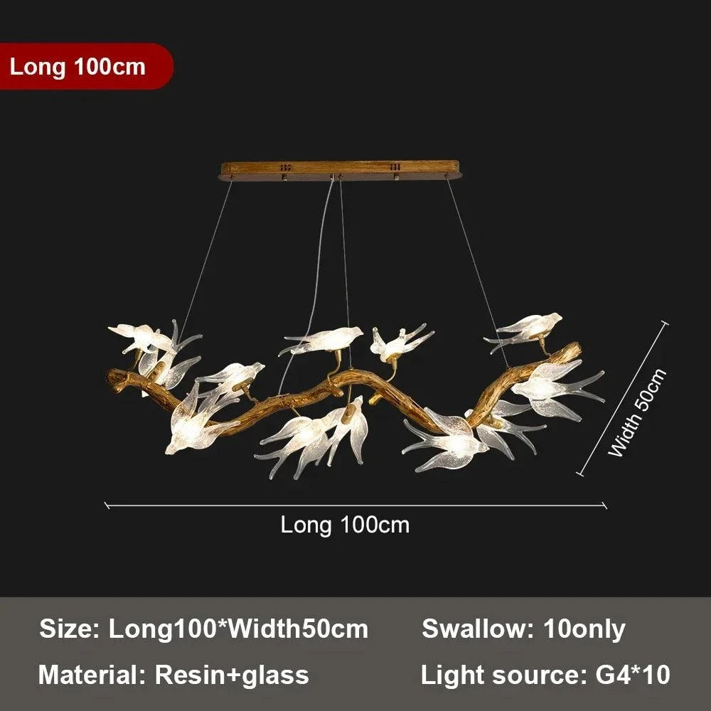 Artpad Designer Glass Bird Song Crystal Chandelier - Julia M LifeStyles