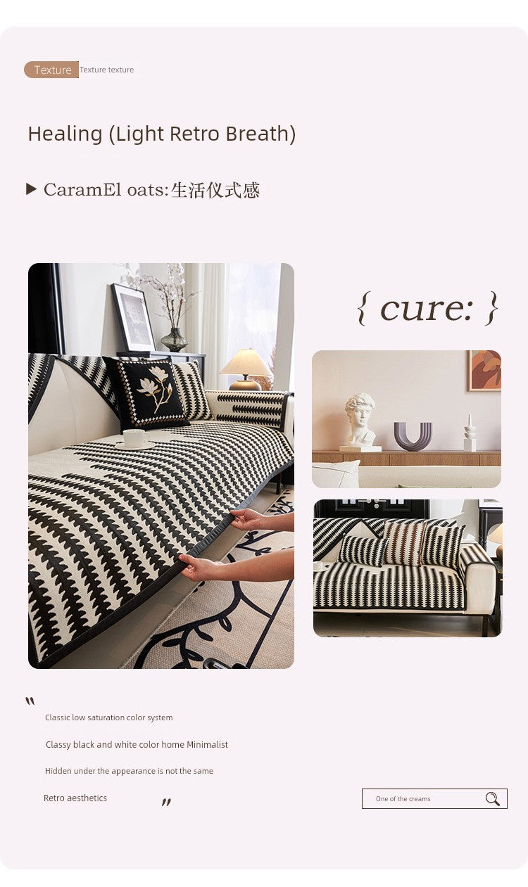 Scandinavian Chenille Non-Slip Sofa Cover Julia M Home & Kitchen