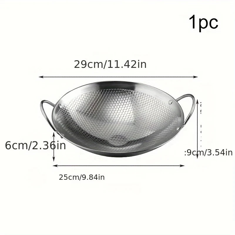Stainless Steel Honeycomb Non-Stick Skillet 29cm - Julia M LifeStyles