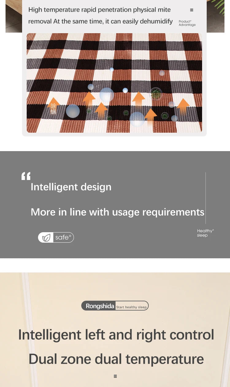 Smart Electric Heating Blanket with Automatic Thermostat