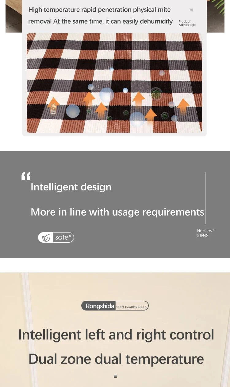Smart Electric Heating Blanket with Automatic Thermostat - Julia M LifeStyles