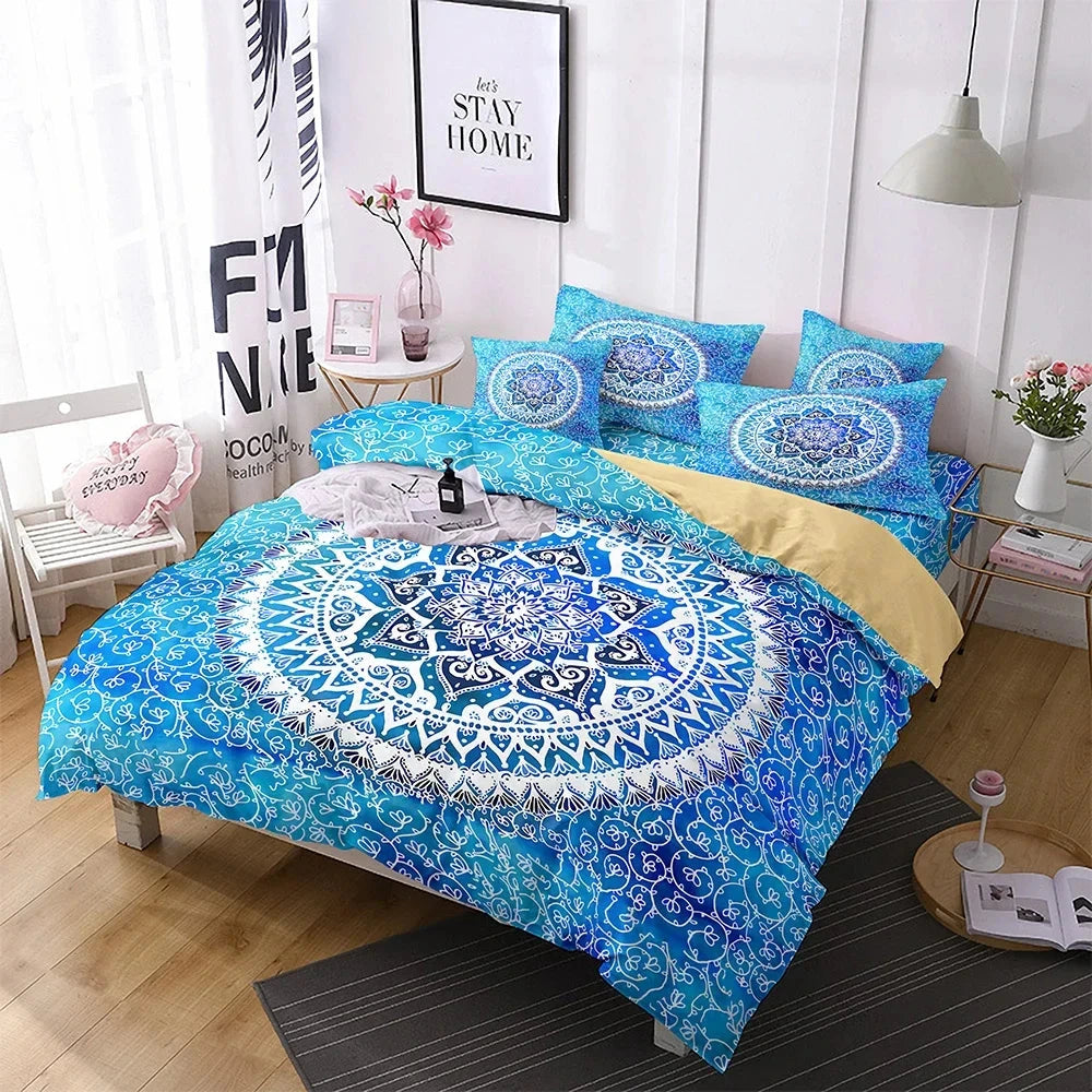 Bohemian Mandala Microfiber Comforter Set with Pillowcases Julia M LifeStyles