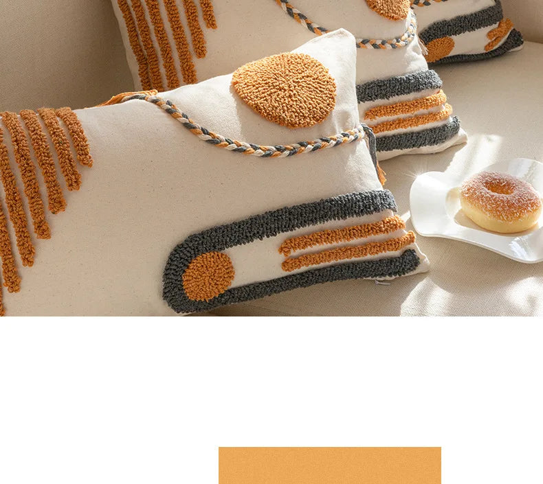 Bohemian Embroidered Tassel Pillow Case 45x45cm Julia M LifeStyles