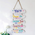 Wooden Inspirational Hanging Wall Art with Rope for Home Decor Julia M LifeStyles