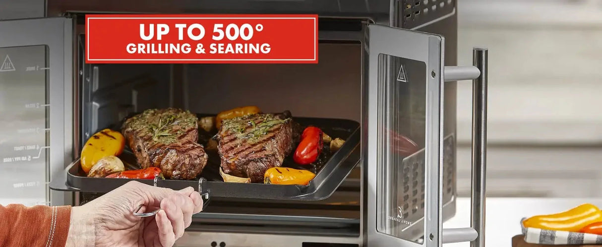 Emeril Lagasse Extra Large French Door Air Fryer Toaster Oven Combo, 24 Cooking Functions and Digital Controls, 7 Accessories In Julia M Home & Kitchen