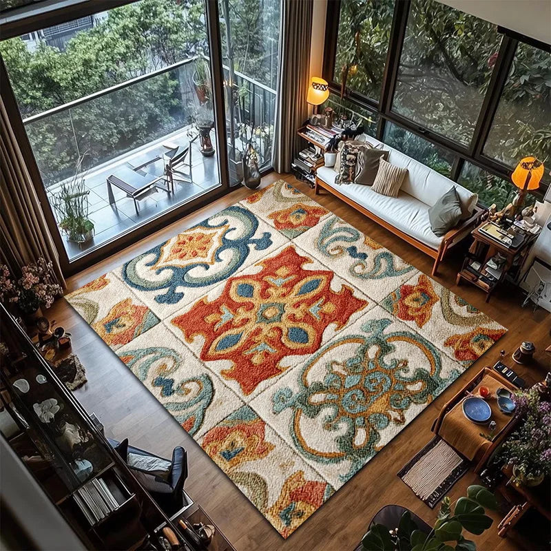 Vintage Bohemian Easy Care Foldable Door Bathroom Floor Mat