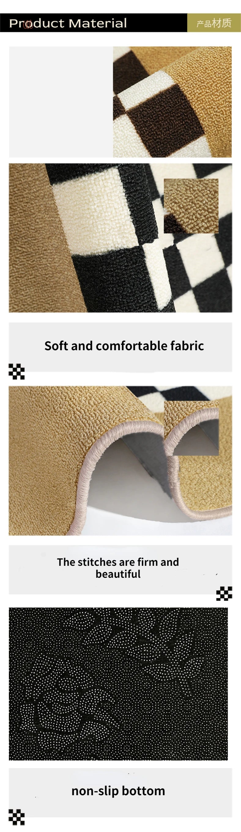 Simple Black And White Style Carpet