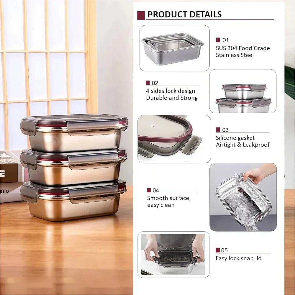 Bento Lunch Boxes adults,Kitchen Organizers Camping Airtight Tupper Lunchbox Food Side Dish Taper Meal Prep Storage Containers Julia M LifeStyles