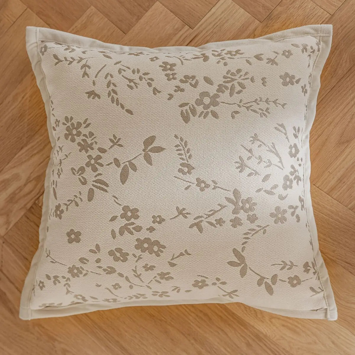 Exquisite Nordic Floral Embroidery French Cream Throw Pillow Cover Julia M LifeStyles